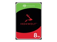 Seagate IronWolf ST8000VN002 - Hårddisk - 8 TB - inbyggd - 3.5" - SATA 6Gb/s - buffert: 256 MB - med 3 års Seagate Rescue Data Recovery ST8000VN002