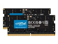 Crucial - DDR5 - sats - 32 GB: 2 x 16 GB - SO DIMM 262-pin - 4800 MHz / PC5-38400 - CL40 - 1.1 V - ej buffrad - icke ECC CT2K16G48C40S5