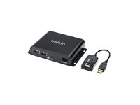 Belkin - Förlängare för tangentbord/video/mus/ljud - mottagare - DisplayPort, HDMI - över fiberoptik - USB - 6 portar - upp till 300 m - TAA-kompatibel F1DN-KVM-EXRFI