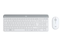 Logitech Slim Wireless Combo MK470 - Sats med tangentbord och mus - trådlös - 2.4 GHz - nordisk - offwhite 920-009201