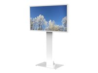 HI-ND Floorstand Glass Universal 49"- 65" - Ställ - för LCD-display - metall - vit, RAL 9003 - skärmstorlek: 49"-65" - golvstående FS0000-5001-01