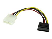 StarTech.com 15 cm 4-stifts LP4 till SATA-strömkabeladapter - Strömkabel - SATA-ström (hane) till 4 pin intern effekt (hane) - 0.2 m - för P/N: BRACKET125PTP, PEXUSB311AC3, PEXUSB312A1C1H, PEXUSB312A2C2V, PEXUSB314A2V2 SATAPOWADAP