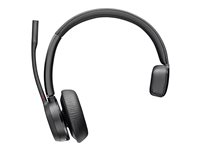 Poly Voyager 4310 - Voyager 4300 UC series - headset - på örat - Bluetooth - trådlös, kabelansluten - USB-C - svart - Certifierad för Microsoft-teams, Zoomcertifierad 77Y96AA