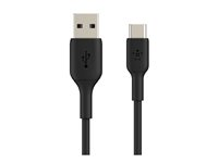 Belkin BoostCharge - USB-kabel - 24 pin USB-C (hane) till USB (hane) - 2 m - svart CAB001BT2MBK