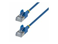 Startech - Patch-kabel - RJ-45 (hane) till RJ-45 (hane) - 1.5 m - 3.7 mm - U/FTP - CAT 6a - hakfri, ultra-tunn, koppartrådar - blå N6APATSTP34BLS150CM