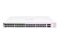 HPE Aruba Instant On 1830 48G 24p Class4 PoE 4SFP 370W Switch - Switch - smart - 24 x 10/100/1000 + 24 x 10/100/1000 (PoE+) + 4 x Gigabit SFP - skrivbordsmodell, rackmonterbar - PoE+ (370 W) JL815A#ABB