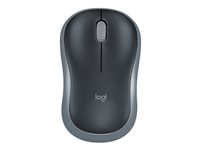 Logitech M185 - Mus - optisk - trådlös - 2.4 GHz - trådlös USB-mottagare - grå 910-002238