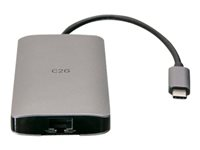 C2G USB-C® Mini Dock with HDMI, 2x USB-A, Ethernet, SD Card Reader, and USB-C Power Delivery up to 100W - 4K 30Hz - Dockningsstation - USB-C / Thunderbolt 3 - HDMI - 1GbE C2G54458