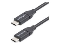 StarTech.com USB C to USB C Cable - 3m / 10 ft - USB Cable Male to Male - USB-C Cable - USB-C Charge Cable - USB Type C Cable - USB 2.0 (USB2CC3M) - USB-kabel - 24 pin USB-C (hane) till 24 pin USB-C (hane) - Thunderbolt 3 / USB 2.0 - 3 m - svart - för P/N: DKT30CHD USB2CC3M