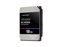 WD Ultrastar DC HC555 - Hårddisk - datacenter - 18 TB - inbyggd - 3.5" - SATA 6Gb/s - 7200 rpm - buffert: 512 MB 0B48723