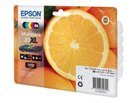 Epson 33XL Multipack - 5-pack - 47 ml - XL - svart, gul, cyan, magenta, foto-svart - original - blister - bläckpatron - för Expression Premium XP-530, XP-630, XP-635, XP-640, XP-645, XP-830, XP-900 C13T33574011