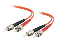 C2G Low-Smoke Zero-Halogen - Patch-kabel - ST-läge (multi-mode) (hane) till ST-läge (multi-mode) (hane) - 1 m - 1 m - fiberoptisk - 62,5/125 mikron - orange 85207