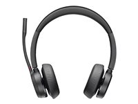 Poly Voyager 4320 - Voyager 4300 UC series - headset - på örat - Bluetooth - trådlös, kabelansluten - USB-A - svart - Certifierad för Microsoft-teams, Zoomcertifierad 76U49AA