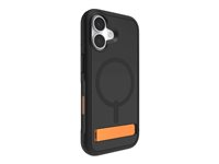 ZAGG Sedona Snap - Baksidesskydd för mobiltelefon - med fällbart ställ - MagSafe-kompatibilitet - grafen - översvämningssvart - för Apple iPhone 17 702319128