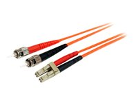 StarTech.com 2m Fiber Optic Cable - Multimode Duplex 62.5/125 - LSZH - LC/ST - OM1 - LC to ST Fiber Patch Cable (FIBLCST2) - Nätverkskabel - LC multiläge (hane) till ST-läge (multi-mode) (hane) - 2 m - 2 m - fiberoptisk - duplex - 62,5/125 mikron FIBLCST2
