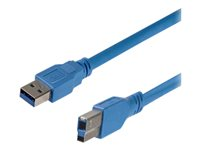 StarTech.com 1 ft / 30cm SuperSpeed USB 3.0 Cable A to B - USB 3 A (m) to USB 3 B (m) (USB3SAB1) - USB-kabel - USB typ A (hane) till USB Type B (hane) - USB 3.0 - 30.5 cm - blå - för P/N: S351BU313, S352BU313R, S352BU33HR, SDOCK2U313R, SDOCKU313, SDOCKU313E, SDOCKU33EF USB3SAB1