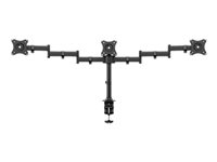 Multibrackets M Deskmount Basic Triple - Monteringssats (montering på skrivbord) - för 3 LCD-bildskärmar - stål, höggradig aluminium - svart - skärmstorlek: 15"-27" - klämma, monterbar 7350073733385