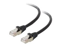 C2G Cat5e Booted Shielded (STP) Network Patch Cable - Patch-kabel - RJ-45 (hane) till RJ-45 (hane) - 20 m - STP - CAT 5e - formpressad - svart 83857