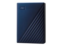 WD My Passport for Mac WDBA2F0050BBL - Hårddisk - krypterat - 5 TB - extern (portabel) - USB 3.2 Gen 1 - 256 bitars AES - midnattsblå WDBA2F0050BBL-WESN