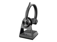 Poly Savi 7310 - Savi 7300 series - headset - på örat - DECT - trådlös - USB-A via DECT-adapter - svart - UC-certifierad, Certifierad för Microsoft-teams 8L575AA#ABB