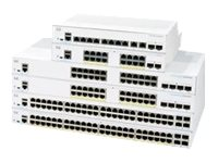 Cisco Business 250 Series CBS250-16T-2G - Switch - L3 - smart - 16 x 10/100/1000 + 2 x Gigabit SFP - rackmonterbar - återanvänd CBS250-16T-2GUK-RF