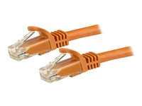 StarTech.com Cat6-patchkabel med hakfria RJ45-kontakter – 1 m, orange - Patch-kabel - RJ-45 (hane) till RJ-45 (hane) - 1 m - UTP - CAT 6 - hakfri - orange N6PATC1MOR