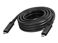 Vision - USB-kabel - USB-C (hane) till USB-C (hane) - USB 3.2 - 3 A - 15 m - 4K60Hz stöd - svart TC 15MUSBC/BL