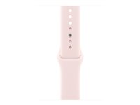 Apple - Band för smart klocka - 46mm - M/L (passar handleder på 160 - 210 mm) - soft rosa - för Watch Hermès Series 9, SE 3, Series 10, Series 11, Series 8, Series 9, Ultra 2, Ultra 3 MHYG4ZM/A