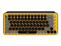 Logitech POP Keys - Tangentbord - trådlös - Bluetooth 5.1, Bluetooth LE - QWERTY - hela norden - tangentbrytare: Brown Tactile - blast 920-010731