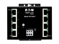 Eaton Tripp Lite series Industrial Ethernet Switch 8-Port Unmanaged - 10/100 Mbps, Ruggedized, DIN/Wall Mount - Switch - ohanterad - 8 x 10/100 - DIN-skenmonterbar, väggmonterbar - likström - TAA-kompatibel NFI-U08-1