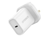 OtterBox - Strömadapter - 20 Watt - PD (USB-C) - vit - Storbritannien 78-81417