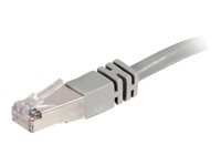 C2G Cat5e Booted Shielded (STP) Network Patch Cable - Patch-kabel - RJ-45 (hane) till RJ-45 (hane) - 20 m - STP - CAT 5e - formpressad - grå 83757