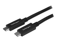 StarTech.com USB-C till USB-C-kabel - M/M - 1m - USB 3.0 (5Gbps) - USB-kabel - USB-C (hane) rak till USB-C (hane) rak - USB 3.1 Gen 2 / Thunderbolt 3 / DisplayPort 1.2 - 1 m - stöd för 4K - svart - för P/N: KITBXDOCKPEU, KITBXDOCKPNA, KITBXDOCKPUK, SV211HDUC, SV221HUC4K USB315CC1M