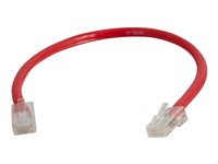 C2G Cat5e Non-Booted Unshielded (UTP) Network Patch Cable - Patch-kabel - RJ-45 (hane) till RJ-45 (hane) - 50 cm - UTP - CAT 5e - tvinnad, enhetsstart - röd 83080