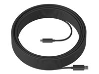 Logitech Strong - USB-kabel - USB typ A (hane) till 24 pin USB-C (hane) - USB 3.2 Gen 2 - 25 m - Active Optical Cable (AOC), plenum - för Room Solution Huddle, Large 939-001802