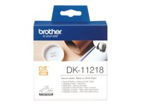 Brother DK-11218 - Svart på vitt - Rulle (2,4 cm) 1000 stk (1 rulle/rullar x 1000 etiketter - för Brother QL-1050, QL-1060, QL-500, QL-550, QL-560, QL-570, QL-580, QL-650, QL-700, QL-720 DK11218