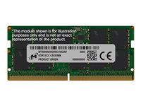 Micron - DDR5 - modul - 16 GB - SO DIMM 262-pin - 3200 MHz / PC5-51200 - CL52 - 1.1 V - klockad - ECC - grön MTC10C1084S1WC64BR