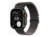 Apple Watch Ultra 3 - 49 mm - svart titan - Ja smart klocka med milanesisk loop - bandstorlek: L - 64 GB - LTE, NFC, Wi-Fi 4, UWB, Bluetooth - 5G - 61.8 g MF1T4KS/A