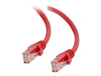 C2G Cat5e Booted Unshielded (UTP) Network Patch Cable - Patch-kabel - RJ-45 (hane) till RJ-45 (hane) - 3 m - UTP - CAT 5e - formpressad, hakfri, tvinnad - röd 83224