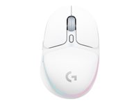 Logitech G G705 - Mus - små händer - 6 knappar - trådlös - Bluetooth - USB Logitech LIGHTSPEED-mottagare - vit 910-006367