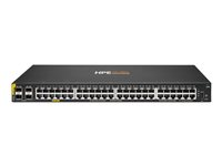 HPE Aruba Networking CX 6000 48p 10M/100M/1G Class4 PoE 4p SFP 1G 370W Switch - Switch - Administrerad - 48 x 10/100/1000 (PoE+) + 4 x gigabit SFP (upplänk) - sida till sida luftflöde - rackmonterbar, väggmonterbar - PoE+ (370 W) - BTO R8N85B#ABB