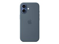 Apple - Baksidesskydd för mobiltelefon - MagSafe-kompatibilitet - silikon - anchor blue - för iPhone 17 MGEW4ZM/A