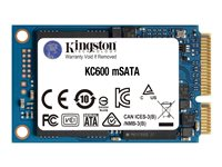 Kingston KC600 - SSD - krypterat - 256 GB - inbyggd - mSATA - SATA 6Gb/s - 256 bitars AES - TCG Opal Encryption, Self-Encrypting Drive (SED) SKC600MS/256G