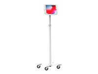 Compulocks iPad 10.2" Space Enclosure Medical Rolling Cart - Vagn - för surfplatta - medicinsk - metall - vit - skärmstorlek: 10.2" - för Apple 10.2-inch iPad (7:e generation, 8:e generation, 9:e generation) MCRSTDW102IPDSW