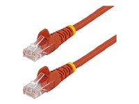 StarTech.com 0.5m Red Cat5e / Cat 5 Snagless Ethernet Patch Cable 0.5 m - Patch-kabel - RJ-45 (hane) till RJ-45 (hane) - 50 cm - UTP - CAT 5e - hakfri, tvinnad - röd 45PAT50CMRD