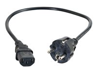 C2G Universal Power Cord - Strömkabel - power CEE 7/7 (hane) till power IEC 60320 C13 - 2 m - formpressad - svart - Europa 88543