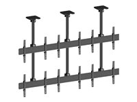 Multibrackets M Pro MBC3X2U - Monteringssats (takmontering) - för 6 LCD-bildskärmar - aluminium, stål - svart - skärmstorlek: 40"-65" - takmonterbar 7350073733569