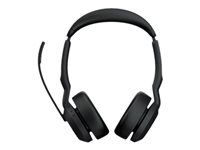 Jabra Evolve2 55 UC Stereo - Headset - på örat - Bluetooth - trådlös - aktiv brusradering - USB-C - svart - med laddningsställ - Zoomcertifierad, Cisco Webex Certified, Optimerat för Microsoft Teams, Alcatel-Lucent-certifierad, Avaya-certifierad, Unify-certifierad, MFi-certifierad, Amazon Chime-certifierad 25599-989-889