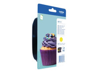 Brother LC123Y - Lång livslängd - gul - original - blister - bläckpatron - för Brother DCP-J100, J105, J132, J152, J552, J752, MFC-J245, J470, J650, J6520, J6720, J6920 LC123YBP