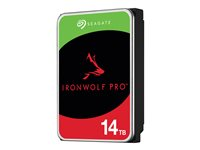 Seagate IronWolf Pro ST14000NEA008 - Hårddisk - 14 TB - inbyggd - 3.5" - SATA 6Gb/s - 7200 rpm - buffert: 256 MB - med 2 års Seagate Rescue Data Recovery ST14000NEA008